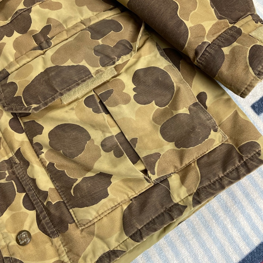 Vintage Columbia Gore-tex duck Camo Camouflage hunting hooded jacket - Picture 8 of 16
